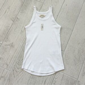 NWT Madewell Supima Rib 90s Tank Size Extra Small White